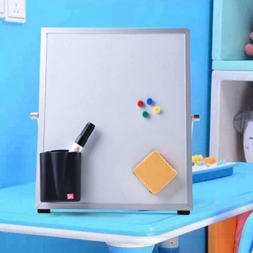 Magnetic White Board Office School Supplies Whiteboard Double Side Writing Board With Pen Eraser Magnets Buttons Writing