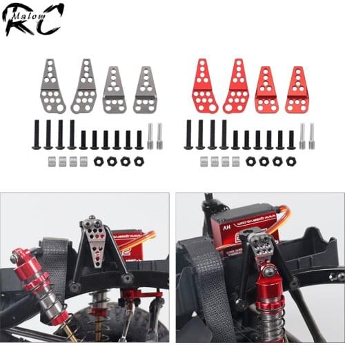 Metal Front and Rear Shock Absorber Hoops Adjustable Shock Towers Mount for 1/10 RC Crawler Axial SCX10 II 90046 90047 w/ Screws