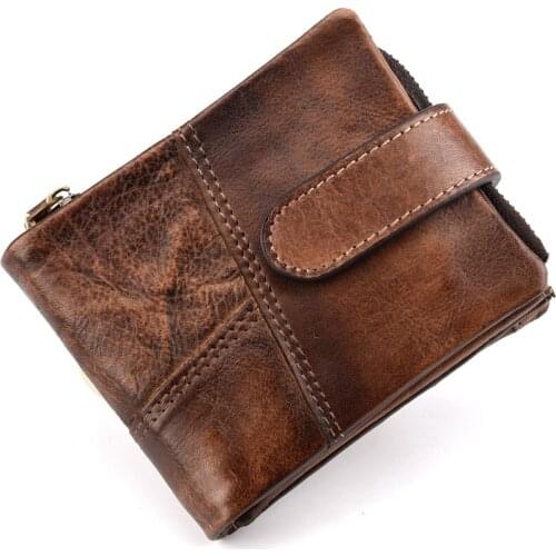 2020 new RFID antimagnetic leather mens wallet mens bi-fold wallet casual style wallet cowhide bi-fold wallet