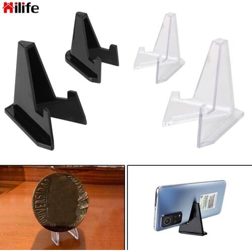 S/L Collection Coin Storage Rack Postcard Display 10pcs Acrylic Stands Mini Coin Display Easel Holder Medal Shelf