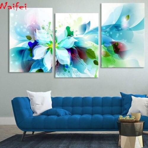 Full Square round Diamond Painting bloom floral 5D DIY Diamond Embroidery Mosaic Painting flower Art Kits Home Decoration