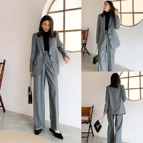 High Quality Women Suits 2 Pieces Fashion Elegant Peaked Lapel Pocket Blazer Office Lady Smart Casual Daily Jacket