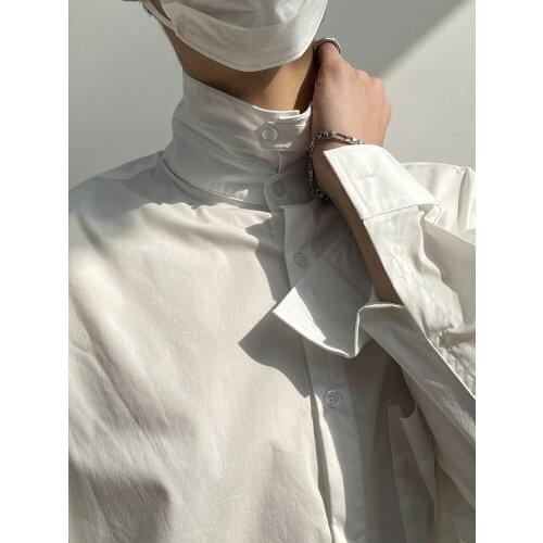 XS-6XL New 2021 Men Womens clothing Catwalk personality Medium length Long Sleeve Shirt plus size costumes