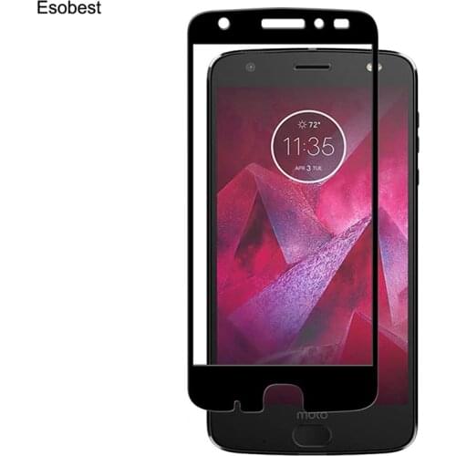 Esobest 2pcs Full coverage Glass film for Motorola Moto Z2 Force Edition tempered glass screen protector edge to edge protect