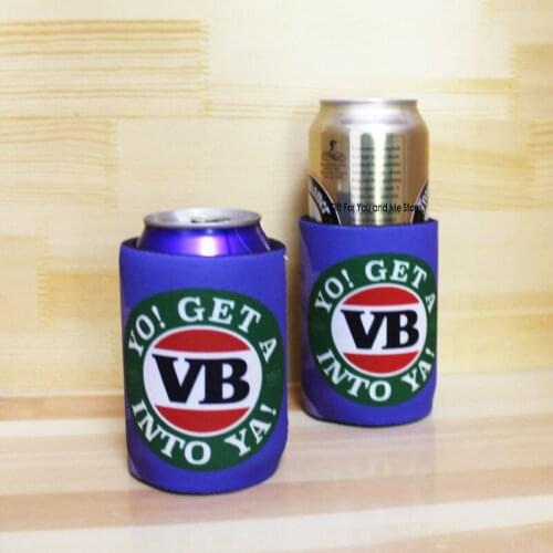 100pcs/lot Print Beer Bottle Can Sleeve Cola Holders Creative Premium Durable Can Holder Drink Sleeve Picnic Cooler Thermal Bag