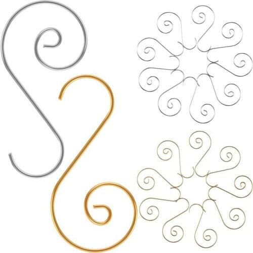 20pcs Metal Hook Christmas Ornaments Hanging Pendants Xmas Tree Decor 2020 Navidad New Year Christmas Decoration Party Supplies