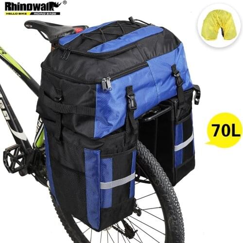 Rhinowalk Bicycle Bag 3 in 1 Bicycle Rack Trunks Bike Pannier Bag Big Capacity Rear Rack Pannier Pack Cycling Bag Tail Seat Bag