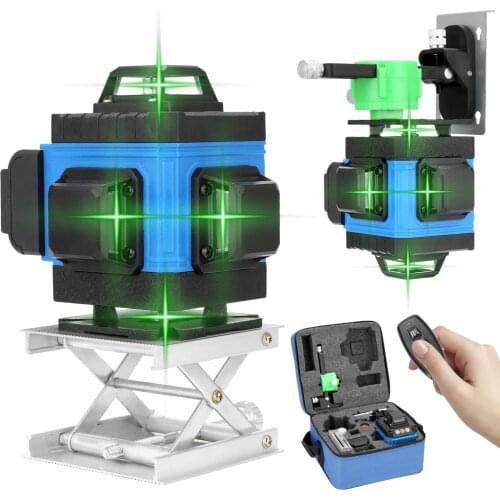4D 16 Lines Green Laser Level 360 Horizontal And Vertical Cross Lines Auto Self-Leveling APP Remote Control Laser Levels