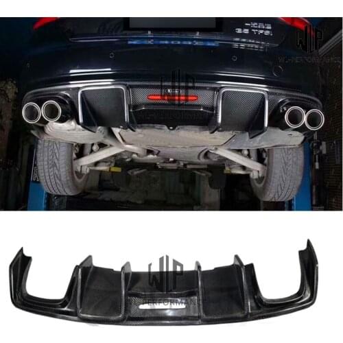 A4 B8.5 S4 High quality Carbon fiber Rear bumper diffuser lip with LED lights For Audi A4 B8.5 S4 Car boby kit 13-16