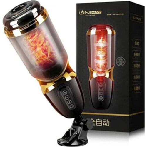 Automatic Telescopic Rotation Male Masturbator 10*10 Modes Silicone Vagina Real Pussy Adult Masturbation Sex Toys for Men Sextoy