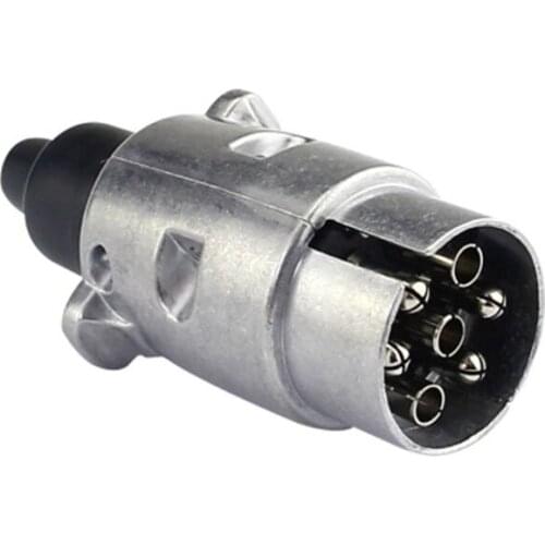 Car Electronics Durable 7 Pin Aluminium Alloy Plug Trailer Truck Towing Electrics 12V Connector Car Electronics Accessories