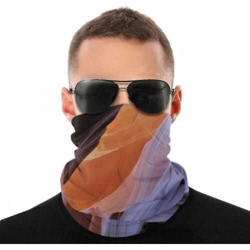 White Blue Painting Scarves Neck Face Mask Unisex Halloween Tube Scarf Neck Bandanas Polyester Headwear Cycling Hiking
