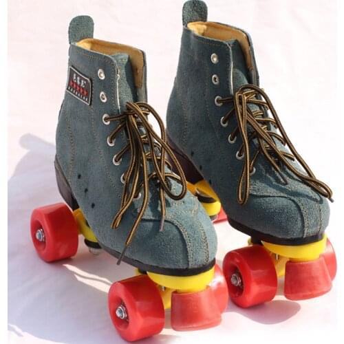 New Arrivals Unisex Adults Classic England Style Quad Roller Skates Boot Outdoor Indoor 4 Wheels Dual Two Line Roller Shoes