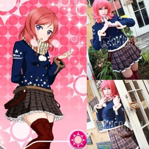 COSPLAYONSEN Love Live! Christmas SR Maki Nishikino Cosplay Costume Winter Clothes All Size