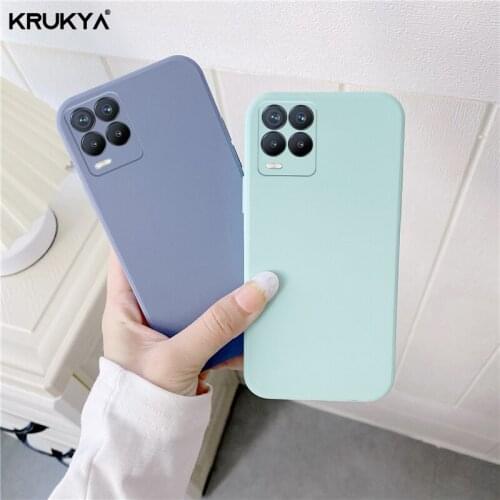 For Oppo Realme 8 Case Realme GT XT X3 X2 Q3 5 6 6i 7 Pro C15 C21 Liquid Silicone Soft Phone Cover Realme 8 Pro Cases funda