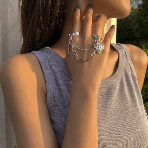 European and American Personality Exaggerated Cross Dripping Oil with Finger Ring 2021 New Alloy Portrait Set Ring Jewelry Gift