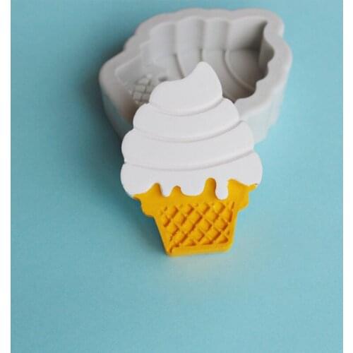 Ice cream cone silicone mold DIY fondant biscuit mold jelly dry Pez mold baking utensils