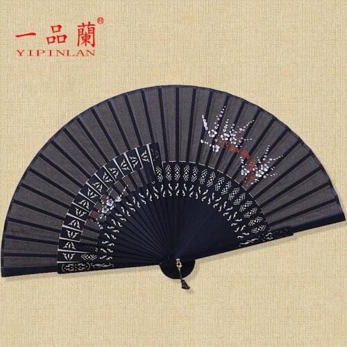 Chinese Fanzi ancient foldable fan classical dance cheongsam show handmade Hanfu silk small foldable fan summer female