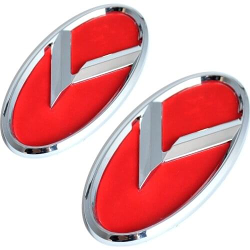 Red Silver Car Front Hood Trunk Emblem K Logo Badge for KIA K5 FORTE RIO OPTIMA