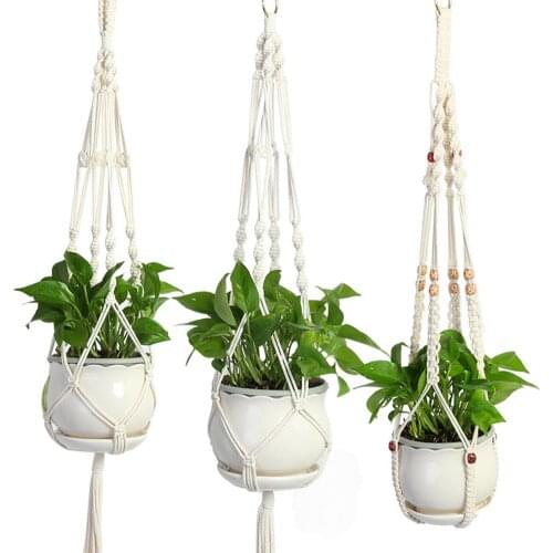 Handmade Macrame Flower Plant Pot Hanger Net Rope Basket Home Garden Yard Decor Fashion