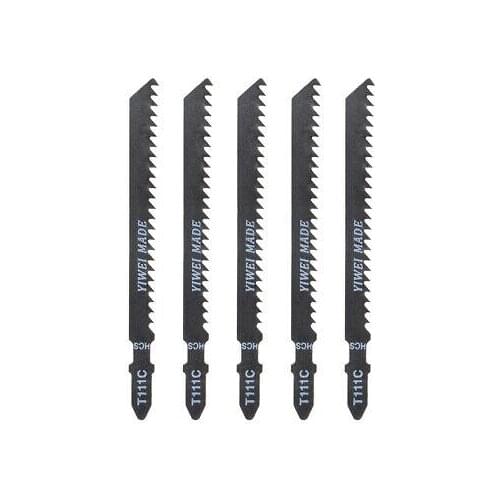 Jig Saw Blades Set for Wood T Shank 4' Length 3mm Pitch T111C Fast Cut PVC 5pcs for Matika 4304