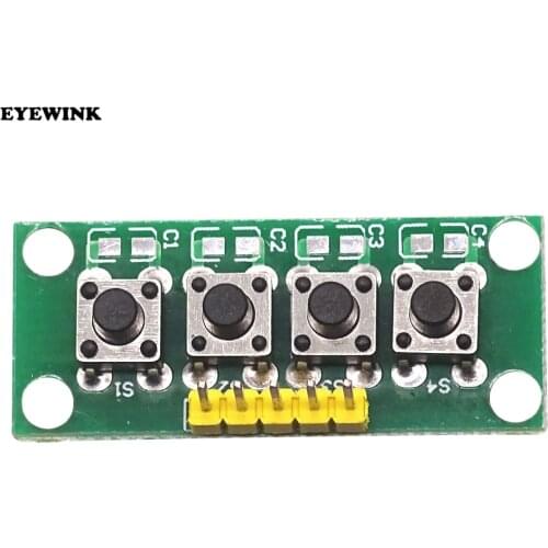 DIY Kit 1x4 4 Independent Key Button Keypad Keyboard Module Mcu for Arduino Student Class Design Graduation Project Experiment
