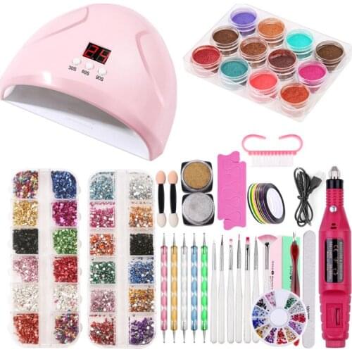 New nails Set UV LED Lamp Dryer With Nail Gel Polish Kit Soak Off Manicure Tools Set nail art