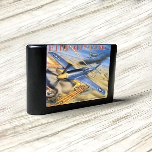 Fire Mustang - Japan Label Flashkit MD Electroless Gold PCB Card for Sega Genesis Megadrive Video Game Console