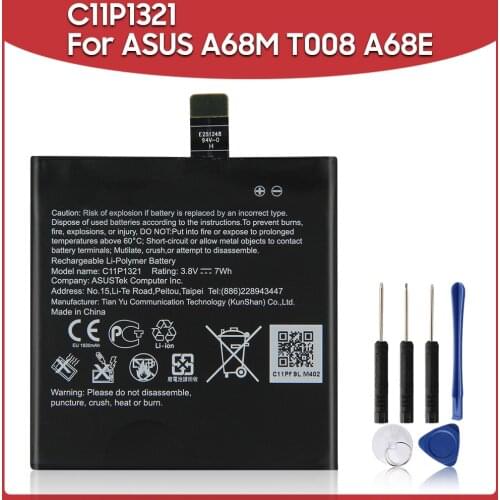Original Replacement Battery 1820mAh C11P1321 For ASUS A68M T008 A68E PadFone Phone Batteries