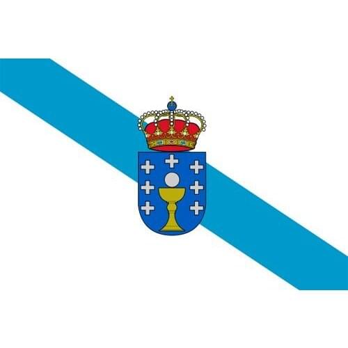 Printed vinyl sticker for car, wall, door, fridge, folder, etc. flag of galicia