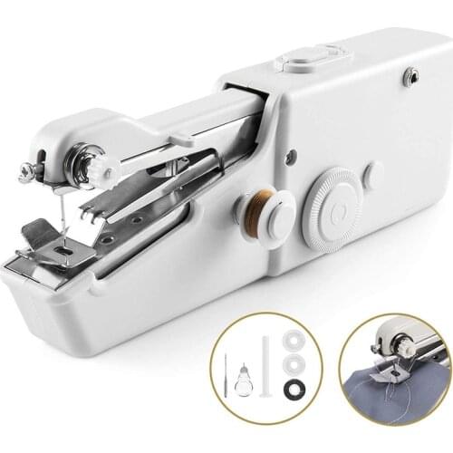 Portable Mini Sewing Machine Handheld Stitch Sew Needlework Cordless Tools Electric Sewing Machine Stitch Set Repair DIY Travel