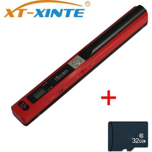Mini Handheld Scanner 900DPI LCD Display JPG/PDF Format Document Image A4 Book Scanner with 32G Micro SD/TF Flash Card