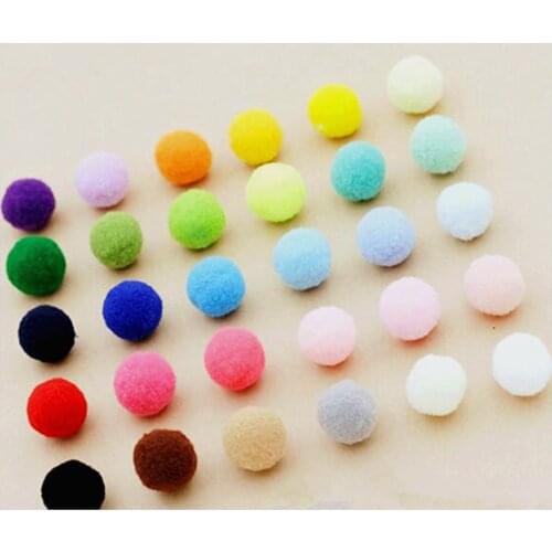 15mm Colorful Fluffy Balls pom pom Plush ball DIY Jewelry Making Findings Clothes accessory wholesale