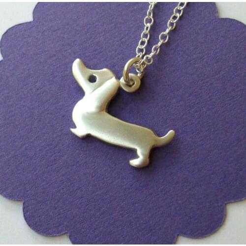 Daisies 1pc Statement Metal Alloy Animal Pets Dachshund Dog Choker Necklace Chain Collar Pendant Statement Necklace Jewelry