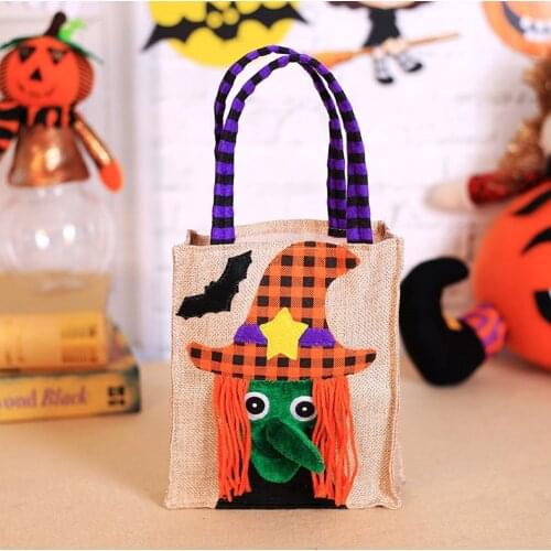 Stylish Halloween Candy Bag Cartoon Halloween Decor Gift Bag Hand Bag Candy Gift Bag Pouch Festival Supplies