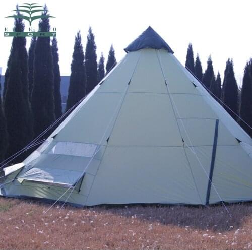 Good quality on sale luxury Large Indian 1 layer 10 person tower yurt waterproof anti-wind traveling hiking outdoor camping tent
