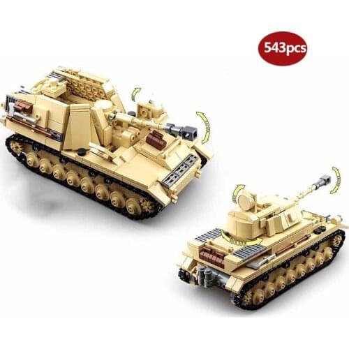 Military series World War II Germany Panzer IV tank soldier weapon DIY Model Building Blocks Toys Gifts