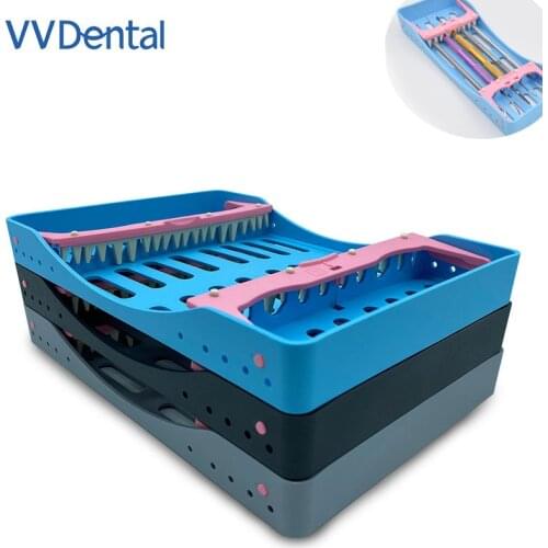 VVDental Tool Sterilization Box Dentist Extraction High Temperature Sterilization Rack Management Dental Instrument Holder