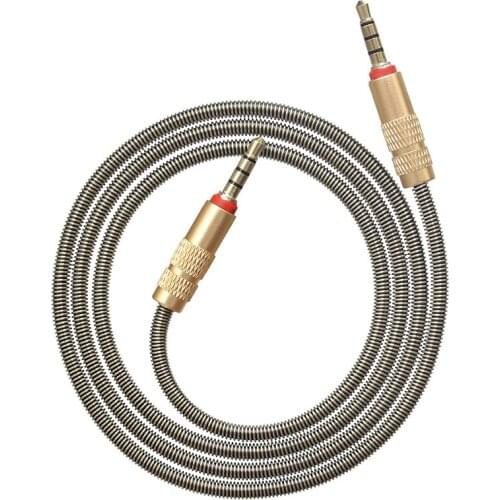 1m 4 pole Stero audio cable Car AUX MP3/MP4 3.5mm male to male