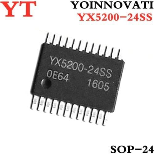 YX5200-24SS YX5200 Serial mp3 spots feature MP3 programs can be linked to U disk TF card SD card chip YX520024SS Best quality