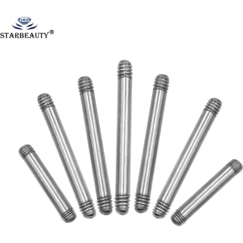 10pcs/lot DIY Stainless Steel Screw Barbell Part for Tongue Nipple Piercing Ear Cartilage Earring 14 16G Body Piercing Jewelry