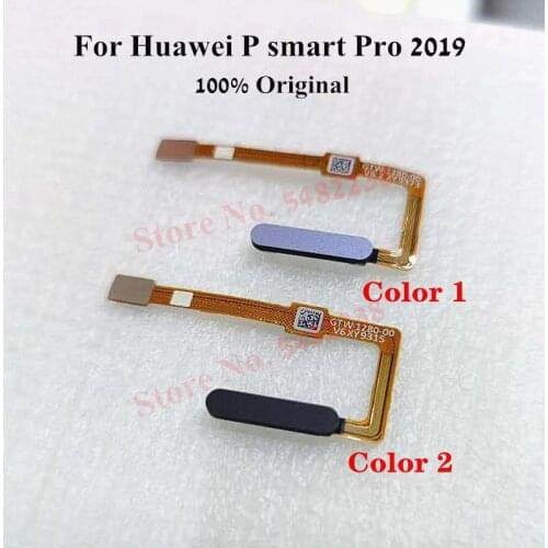 100% Original Fingerprint Sensor Flex Cable For Huawei P smart Pro 2019 Touch ID Home Main Buttons Connector Fingerprint scanner