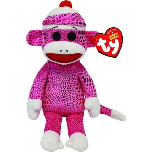 15cm Genuine Ty Big Eyes Model Cute Funny Monkey Soft Stuffed Plush Toy Ornaments Animal Collection Toys Kids Birthday Gift
