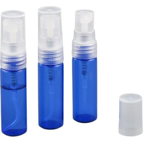 500 X 4ML Empty Portable Refillable Cobalt Blue Glass Perfume Bottle Mini Glass Parfum Atomizer Mist sprayer Containers