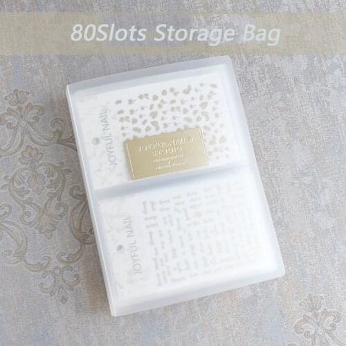 80 Slots Nail Sticker Storage Book Collecting Album, Easy Photo Album Manicure Nail Art Tools Empty Sticker Storage Holder#1-BOO