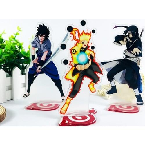 Anime Ninja Sasuke Uchiha Hinata Kakashi Gaara Acrylic Stand Model Toys Action Figure double-side toy gift