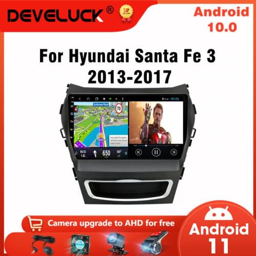 Android 10 Car Radio Multimedia Video Player for Hyundai Santa Fe 3 2013 2014 2015 2016 2017 GPS Navigation 2 Din 4G WIFI stereo