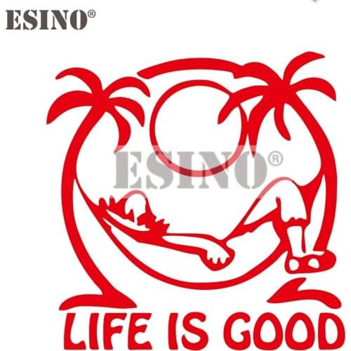 Car Styling Life Is Good PVC 3D Carving Creative Auto Decal Cartoon Car Sticker Bumper Body Decal Creative Pattern Vinyl