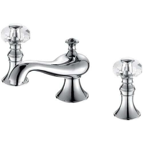 Free ship chrome clour 8 inch widespread bathroom Lavatory Sink faucet Crystal handles tap