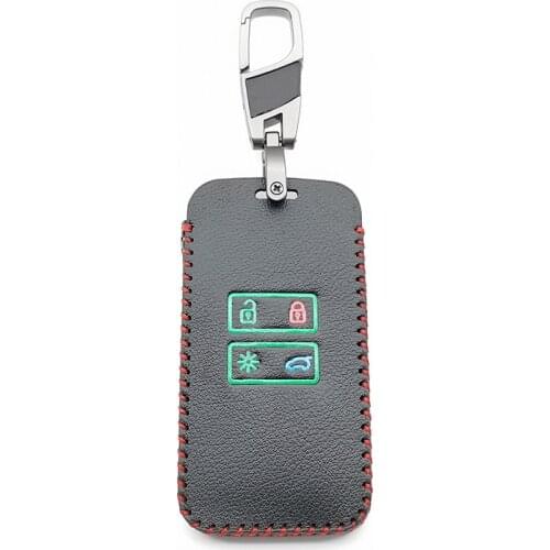 Luminous Key Case Fob Cover Holder for Renault Talisman Captur Card Koleos Clio Espace Megane Scenic 4 2016-2018 Remote Keyless